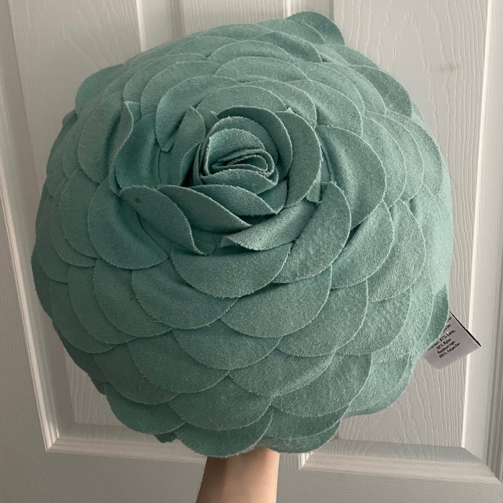 Blue Rose Pillow